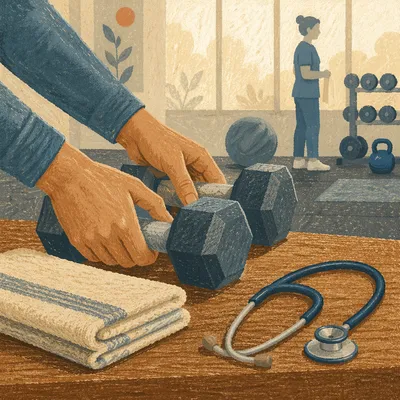 Rehabilitation Dumbbell Training with Medical Care