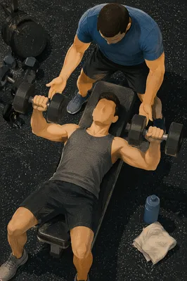 Supervised Dumbbell Chest Press Training