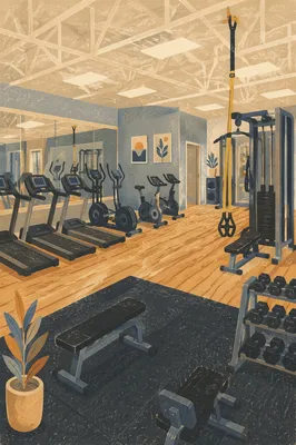 Modern Rehabilitation Gym with Training Equipment