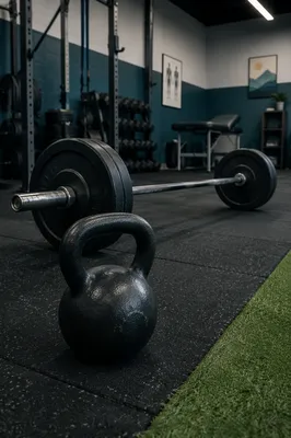 Kettlebell and Barbell in Rehab Gym