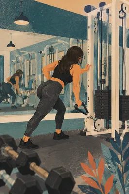 Safe Cable Row in Rehab Gym