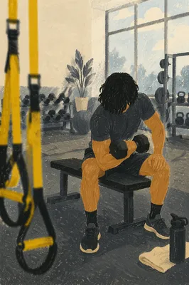 Anonymous Dumbbell Curl Rehabilitation Gym Workout