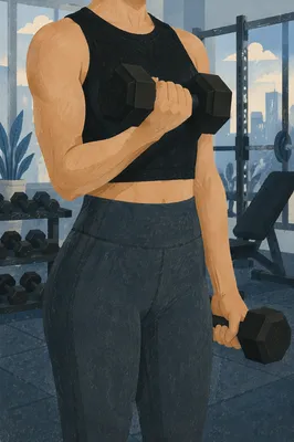 Focused Dumbbell Training in Modern Gym