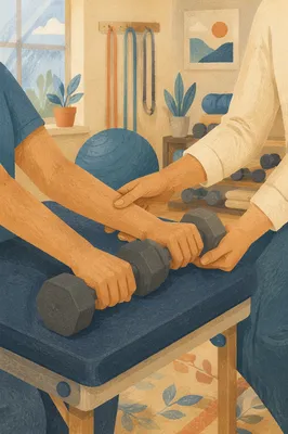 Guided Dumbbell Training in Rehabilitation Gym