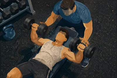 Supervised Dumbbell Chest Press Training
