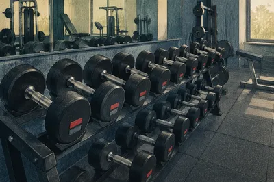 Rehabilitation Gym Dumbbells in Clinical Focus