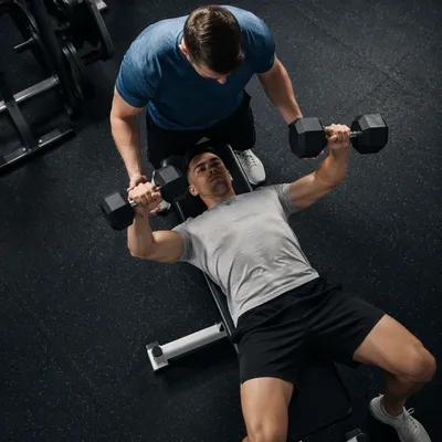 Supervised Dumbbell Chest Press Training