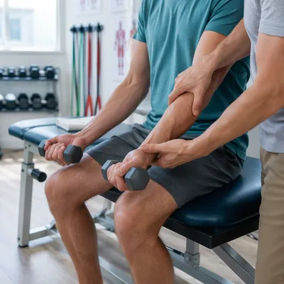 Supervised Dumbbell Rehabilitation Training in Clinic