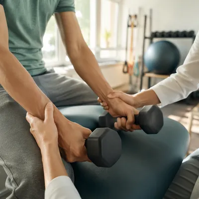 Supervised Rehabilitation Dumbbell Training Session