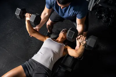 Supervised Dumbbell Chest Press Training