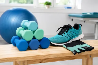 Clean Rehabilitation Gym Weights and Training Gear