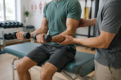 Supervised Dumbbell Therapy Training in Clinic