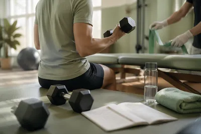 Rehabilitation Gym Dumbbell Training for Hopeful Recovery
