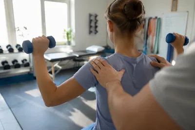 Guided Strength Training in Rehabilitation Gym