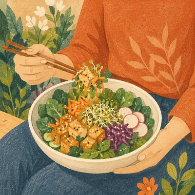Fresh Vegetable Salad Bowl for Wellness Nutrition