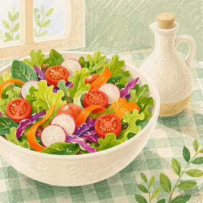 Fresh Salad Bowl for Wellness Nutrition