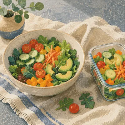 Fresh Vegetable Salad for Wellness Nutrition