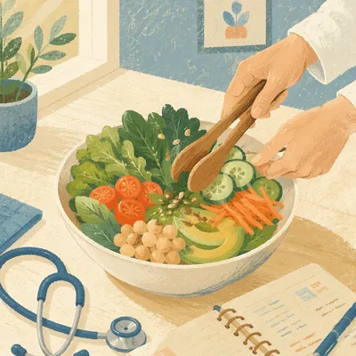Healthy Salad Bowl for Medical Nutrition
