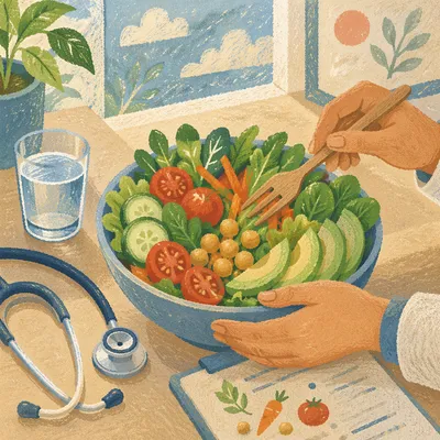 Fresh Salad Bowl for Medical Wellness