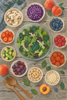 Fresh Salad Bowl for Medical Wellness