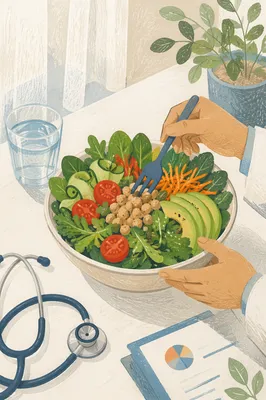 Healthy Salad Bowl for Medical Nutrition Care