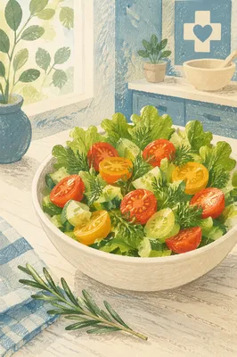 Fresh Salad Bowl for Wellness Nutrition