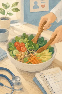 Healthy Salad Bowl for Nutrition Consultation