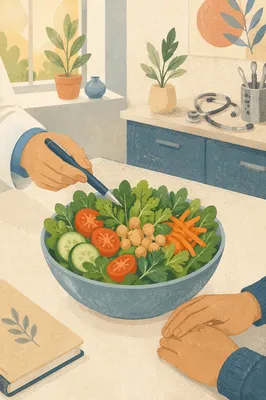 Healthy Salad Bowl in Nutrition Consultation
