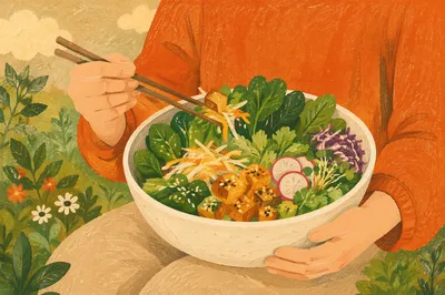 Fresh Vegetable Salad Bowl for Wellness Nutrition