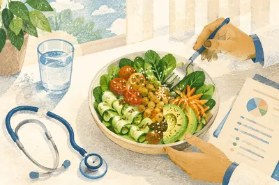 Healthy Salad Bowl for Medical Nutrition Care
