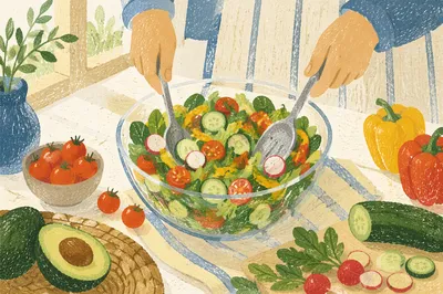 Fresh Vegetable Salad for Healthy Living
