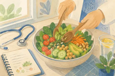 Healthy Salad Bowl in Nutrition Consultation