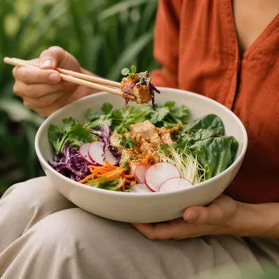 Fresh Vegetable Salad Bowl for Wellness Nutrition