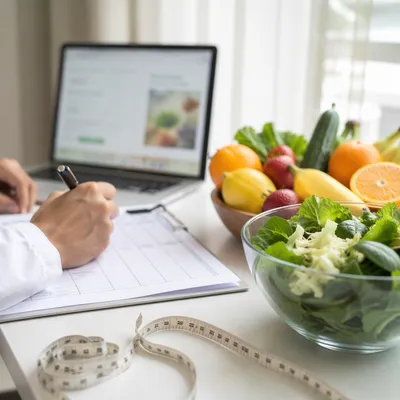 Fresh Salad Bowl for Nutrition Consultation