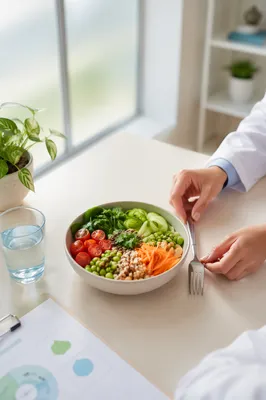 Fresh Salad Bowl in Clinic Nutrition Room