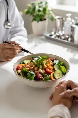 Healthy Salad Bowl in Nutrition Consultation