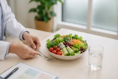 Fresh Salad Bowl in Clinic Nutrition Room