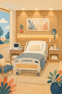 Clean Private Hospital Room Interior