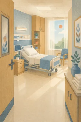 Clean Private Hospital Room Interior