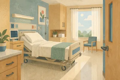 Clean Private Hospital Room Interior