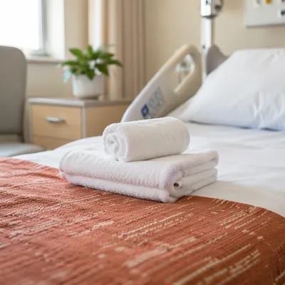 Clean Hospital Bed Ready for Patient Admission