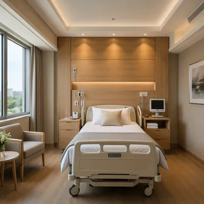 Clean Private Hospital Room Interior