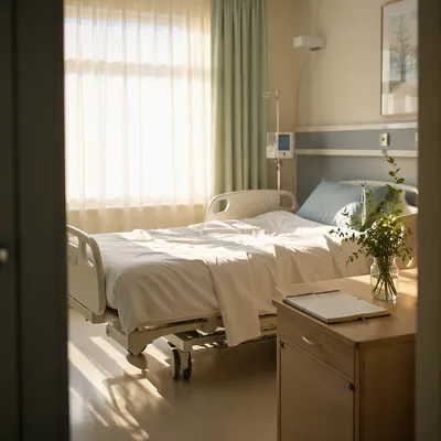 Peaceful Clean Hospital Room at Morning
