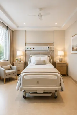 Clean Hospital Patient Room Interior