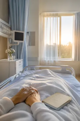 Peaceful Hospital Room With Morning Prayer