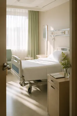 Peaceful Clean Hospital Room at Sunrise