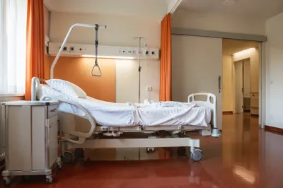 Clean Empty Hospital Patient Room Interior