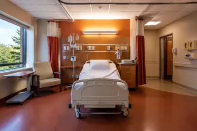Clean Hospital Patient Room Interior