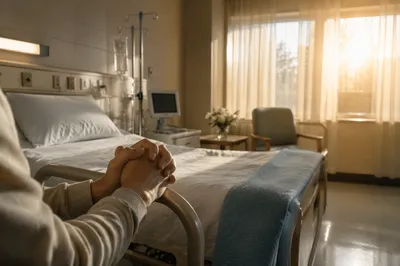 Quiet Prayer in Clean Hospital Room