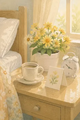 Hospital Bedside Flowers and Get Well Card